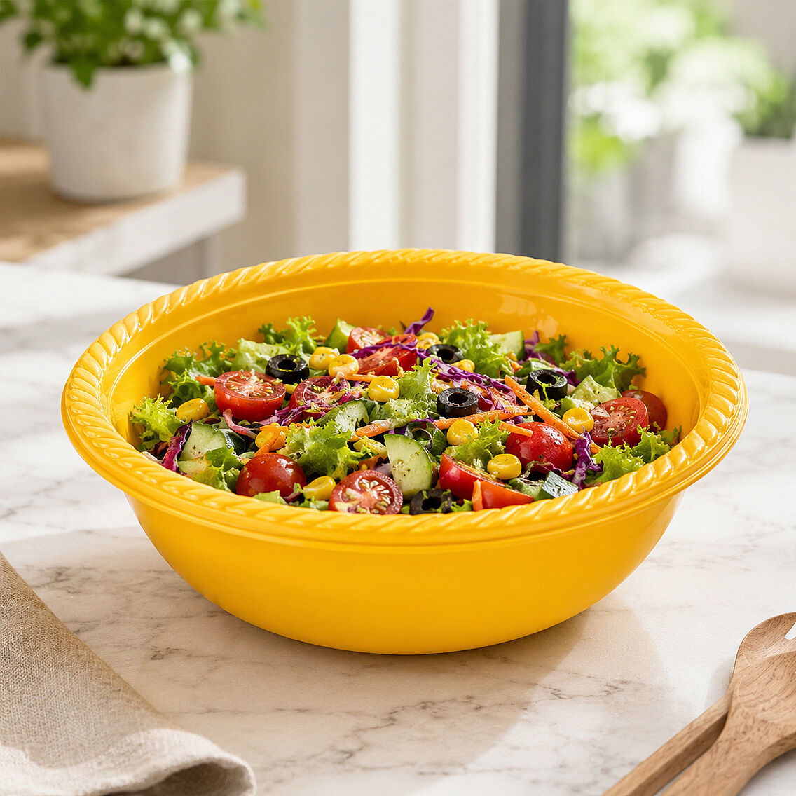 Parti Salata Kasesi Plastik Sarı - 2