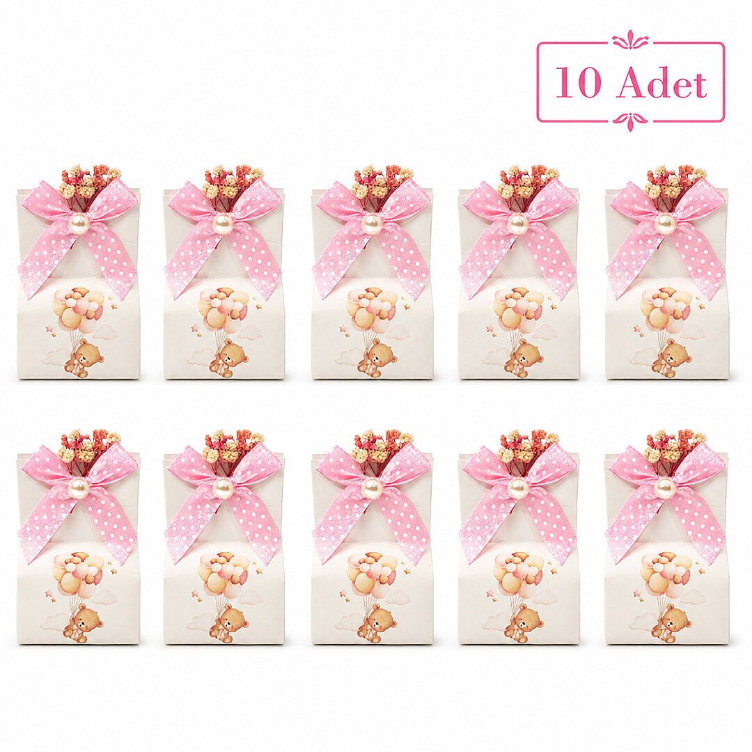 Pembe Renk Hediyelik Kutulu Mum 10 Adet - 3