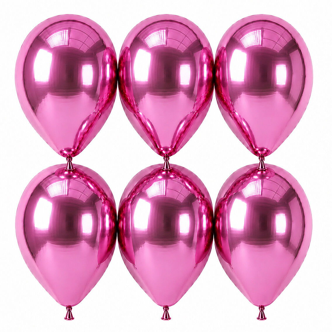 Pembe Renk Lateks krom Balon (30 cm) - 6 Adet - 1