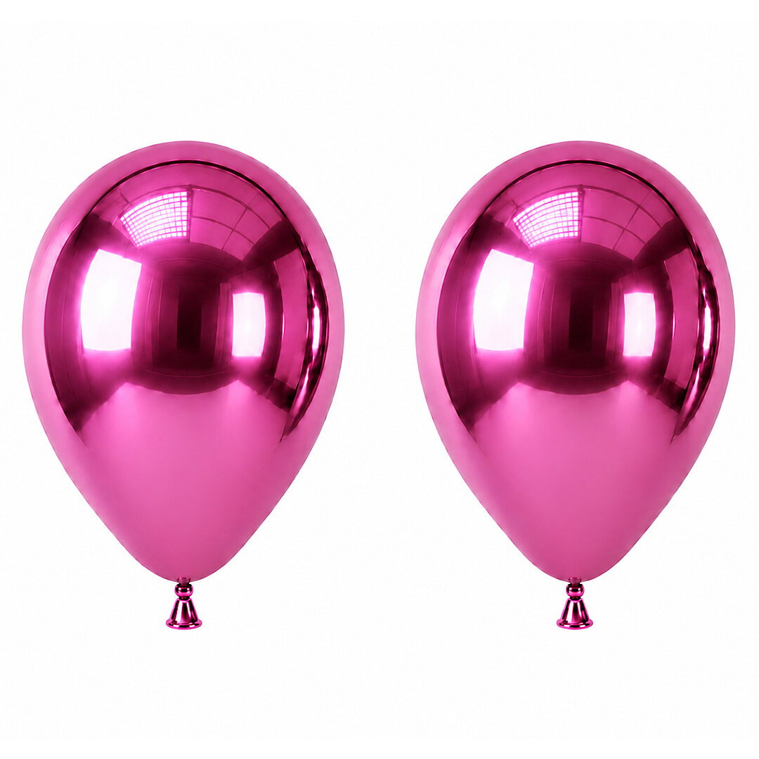 Pembe Renk Lateks krom Balon (45 cm) - 2 Adet - Beysüs