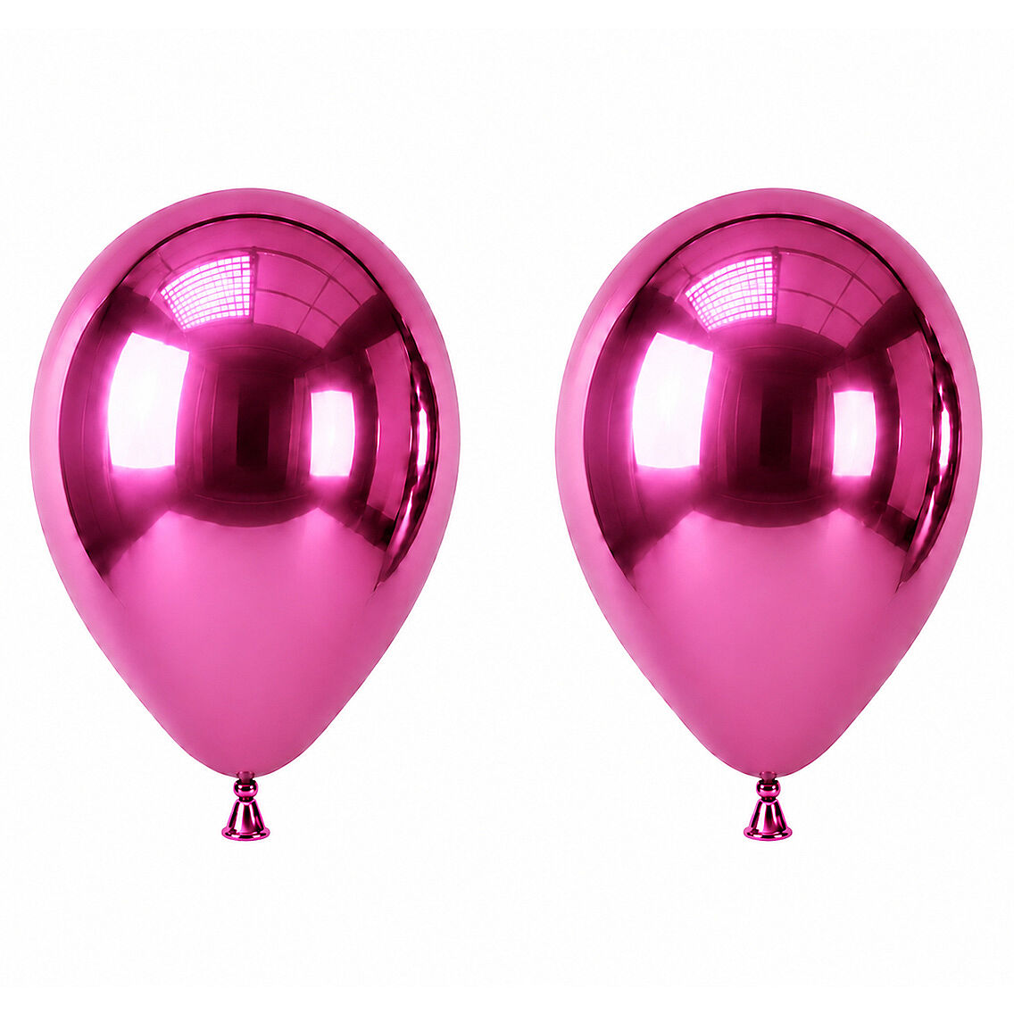 Pembe Renk Lateks krom Balon (45 cm) - 2 Adet - 1