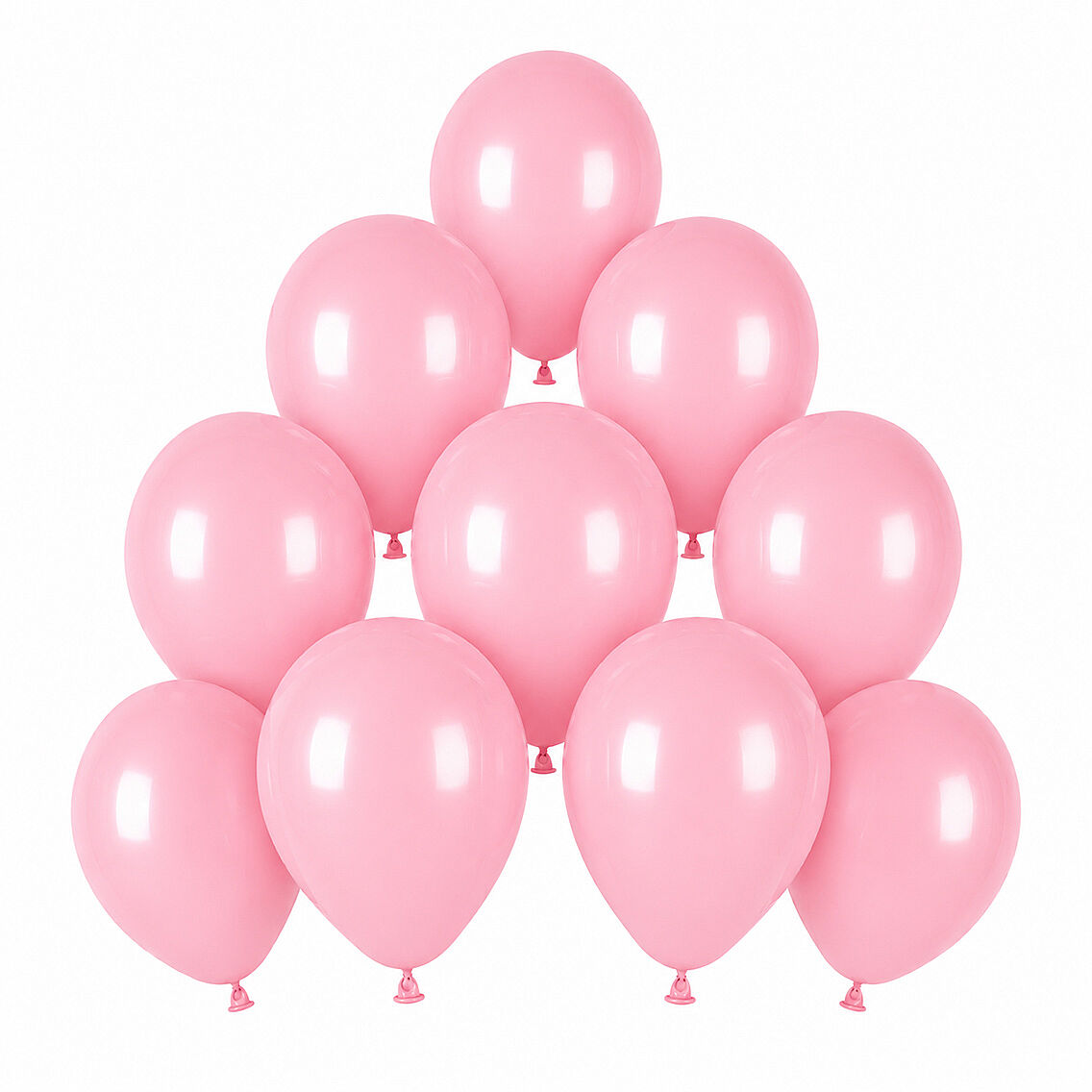Pembe Renk Lateks makaron Balon (15 cm) - 10 Adet - 1