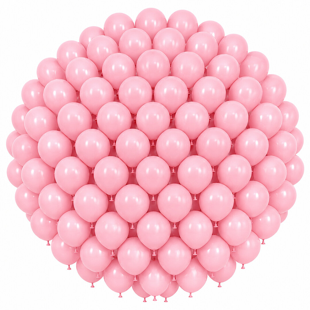 Pembe Renk Lateks makaron Balon (30 cm) - 100 Adet - 1