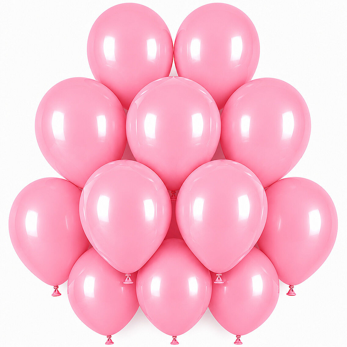 Pembe Renk Lateks makaron Balon (30 cm) - 12 Adet - 1