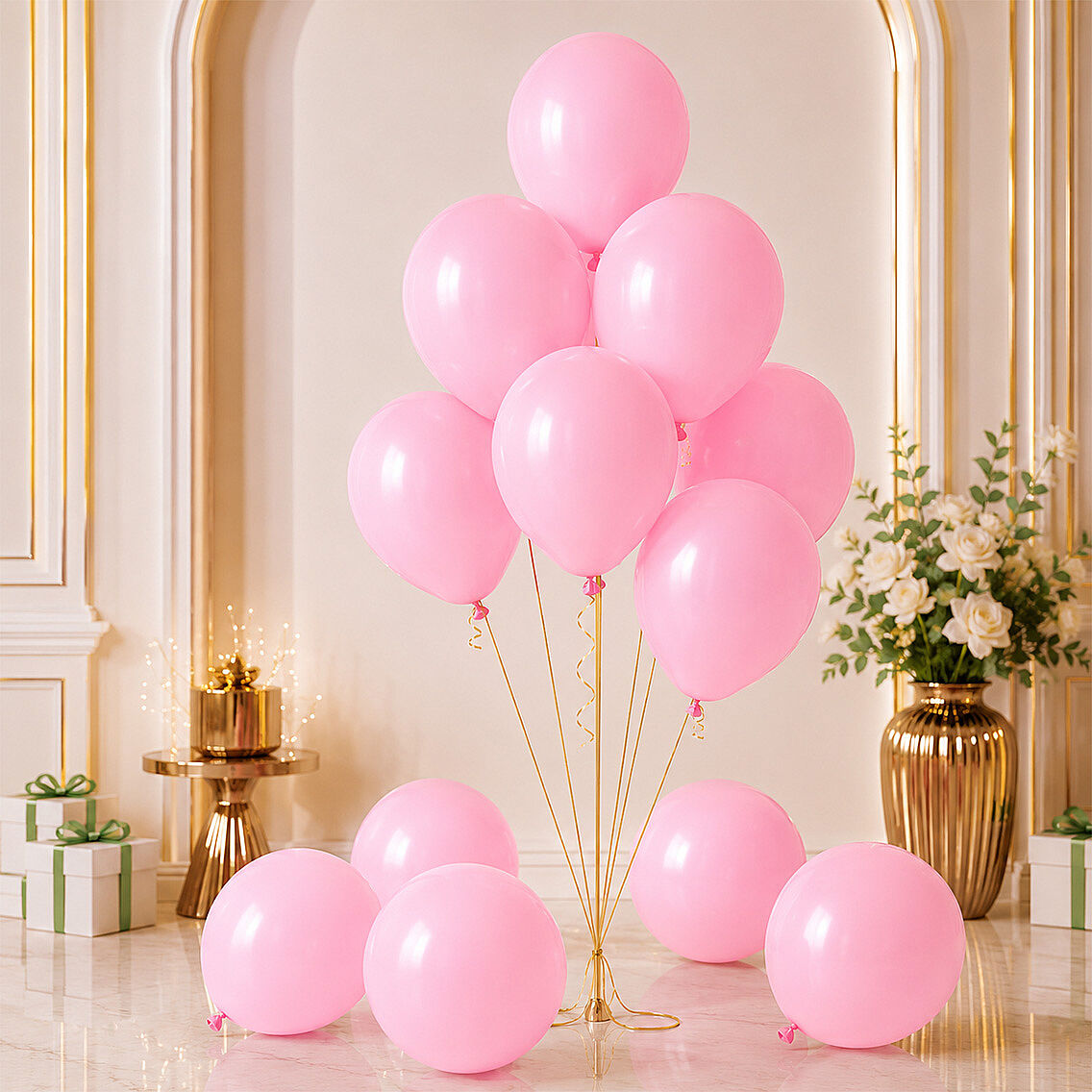 Pembe Renk Lateks makaron Balon (30 cm) - 50 Adet - 2