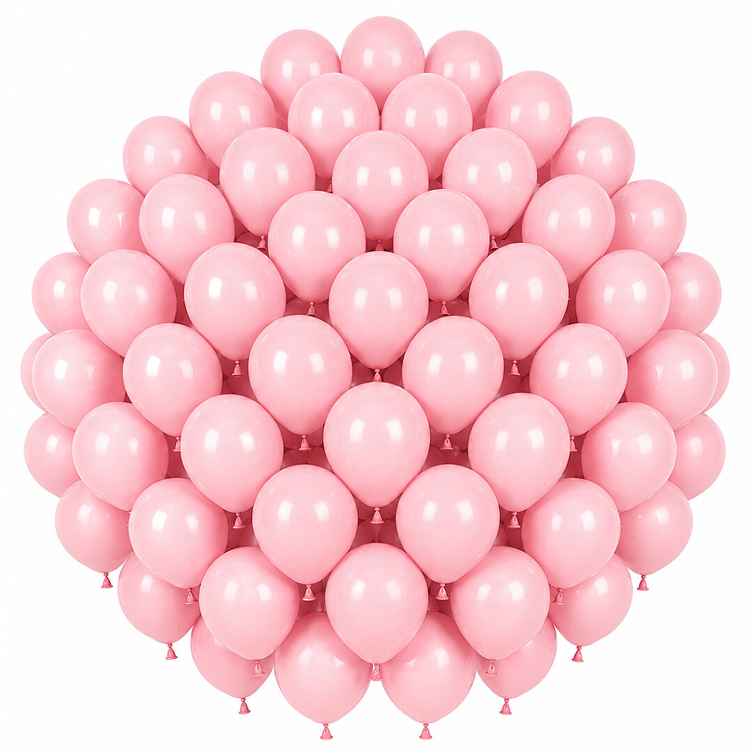 Pembe Renk Lateks makaron Balon (30 cm) - 50 Adet - 1