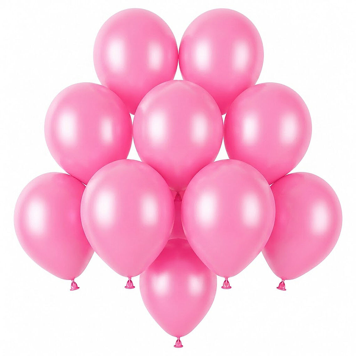 Pembe Renk Lateks Pastel Balon (13 cm) - 10 Adet - 1