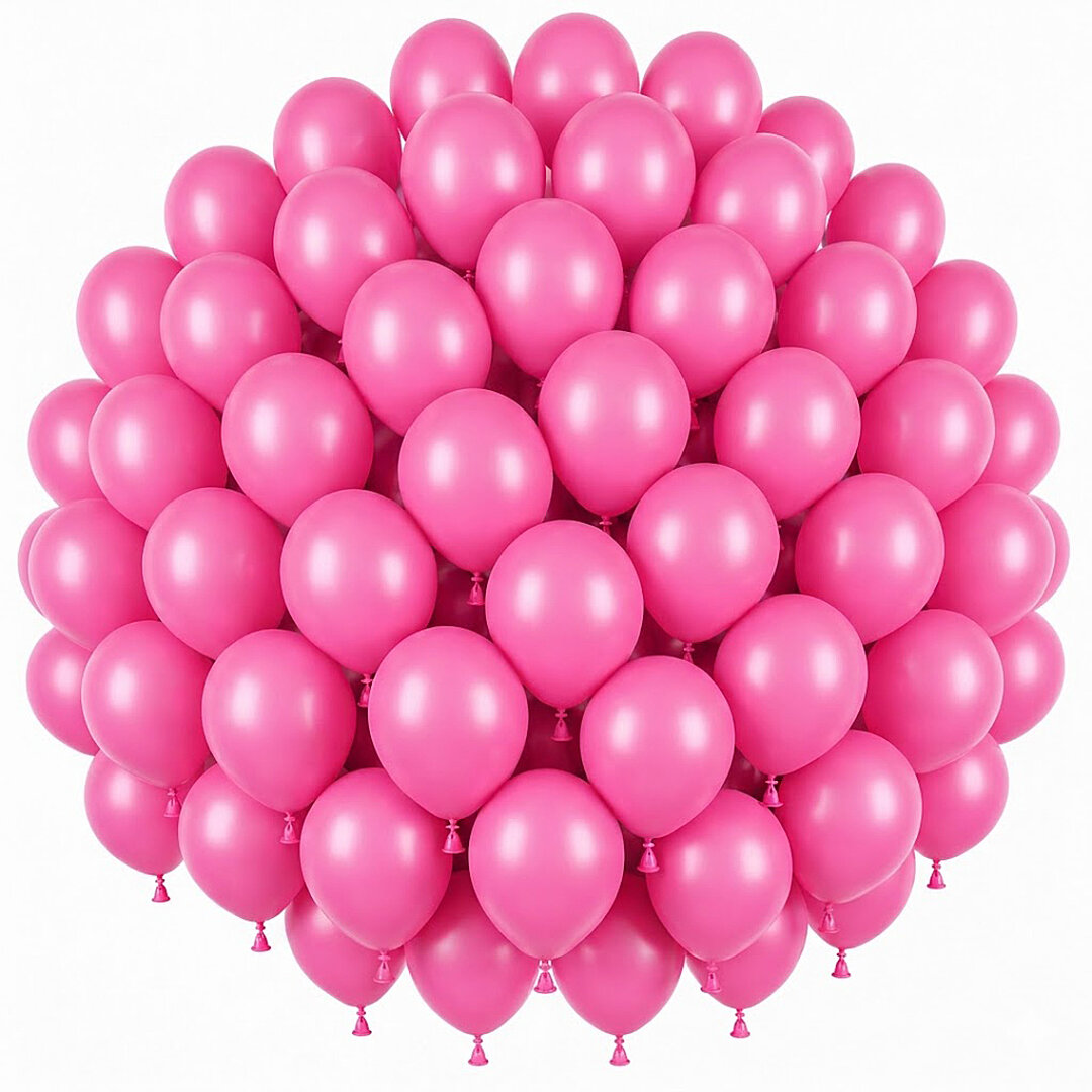 Pembe Renk Lateks Pastel Balon (30 cm) - 50 Adet - 1
