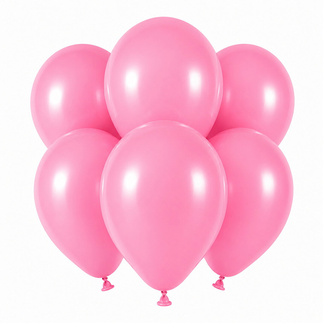 Pembe Renk Lateks Pastel Balon (30 cm) - 6 Adet - Beysüs