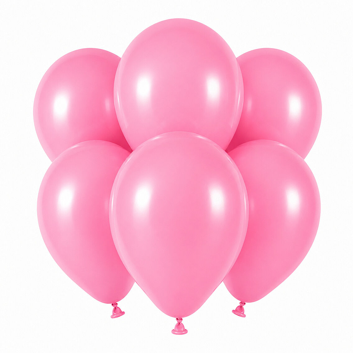 Pembe Renk Lateks Pastel Balon (30 cm) - 6 Adet - 1