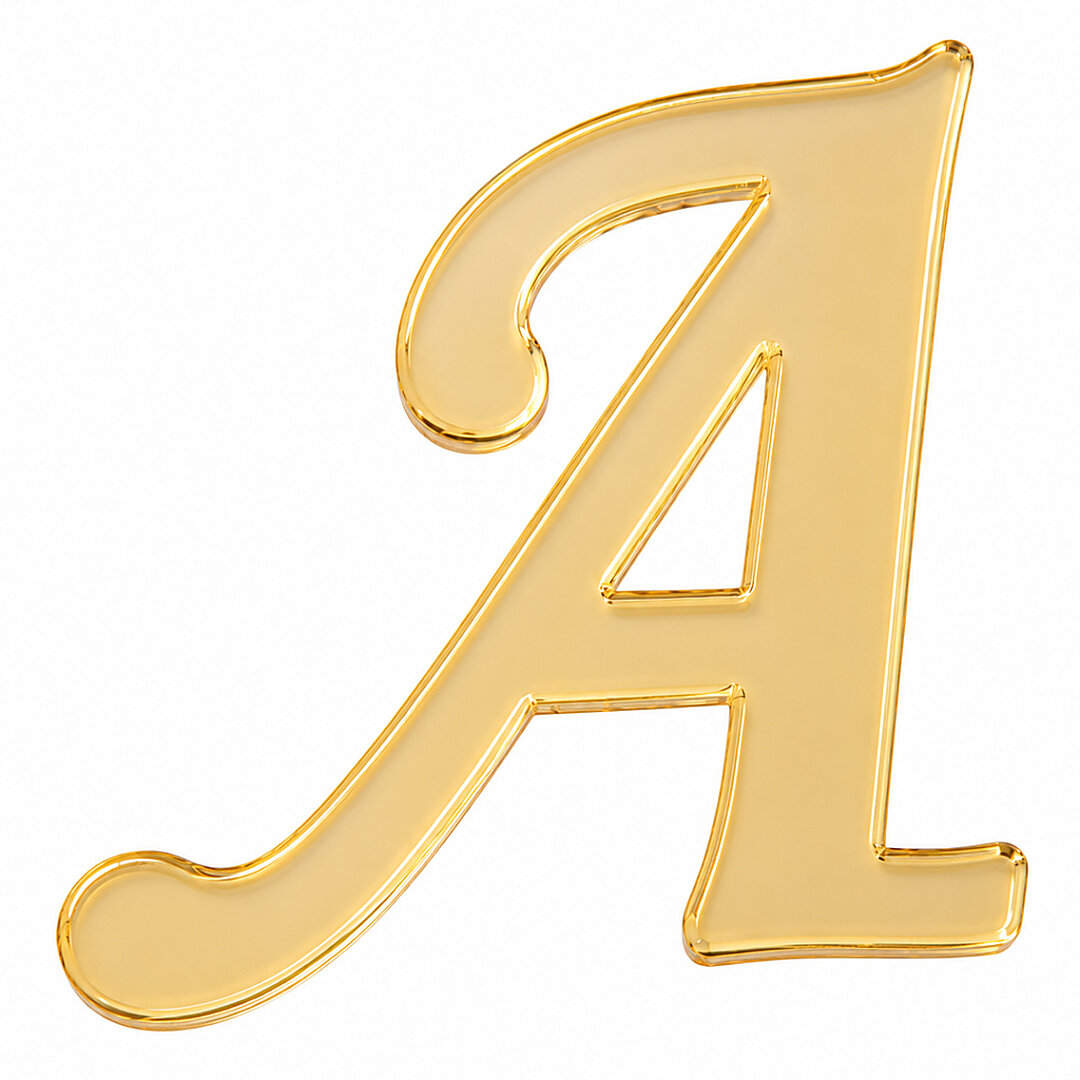 Pleksi Harf 4 cm Gold A 4 cm - 1