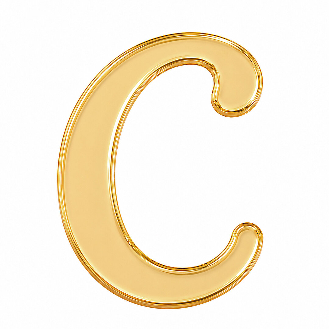 Pleksi Harf 4 cm Gold C 4 cm - Beysüs