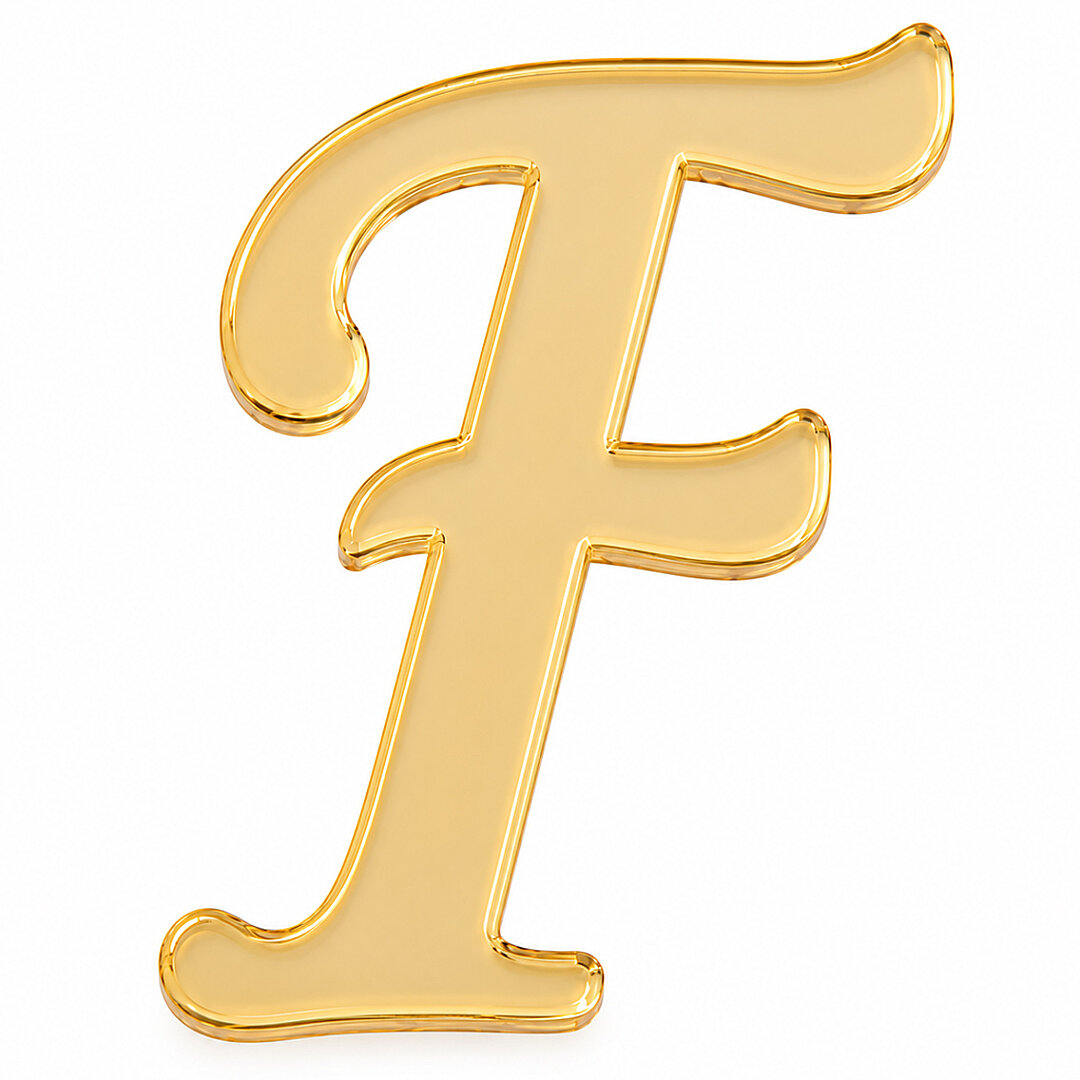 Pleksi Harf 4 cm Gold F 4 cm - Beysüs