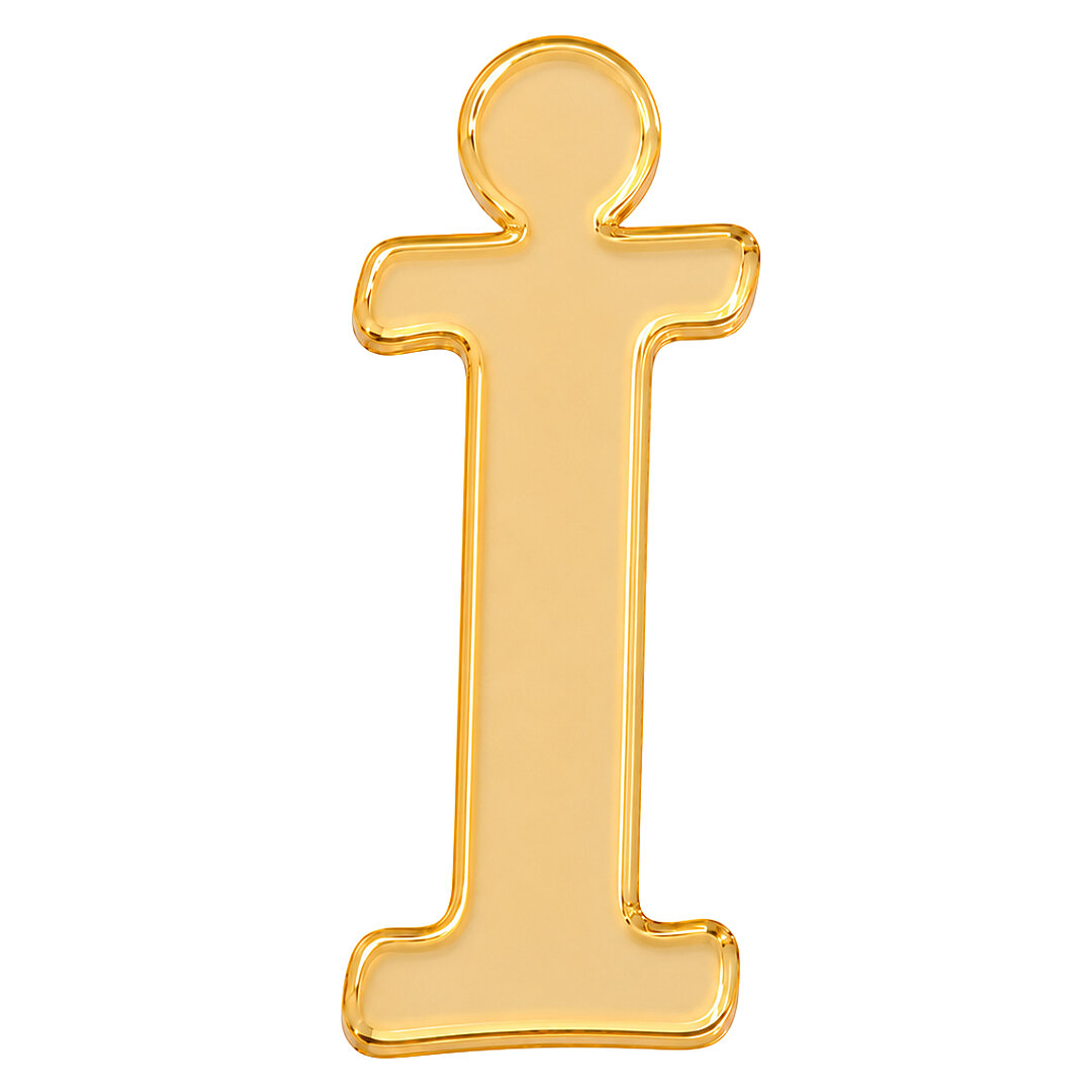 Pleksi Harf 4 cm Gold İ 4 cm - Beysüs