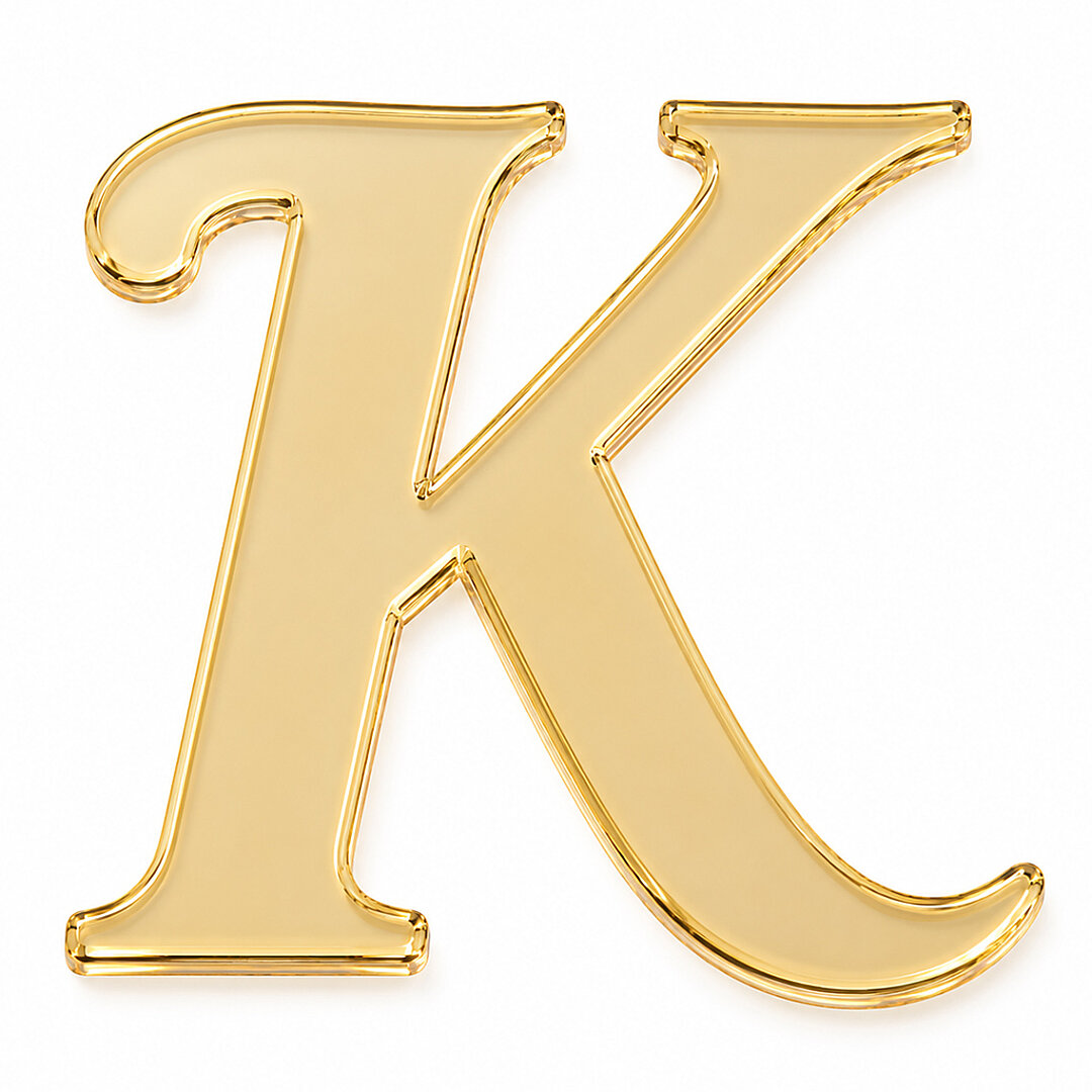 Pleksi Harf 4 cm Gold K 4 cm - 1
