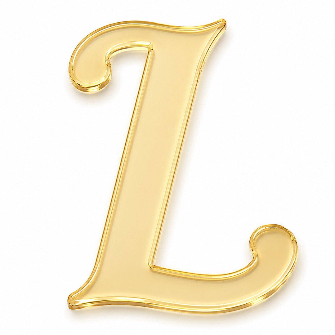 Pleksi Harf 4 cm Gold L 4 cm - Beysüs