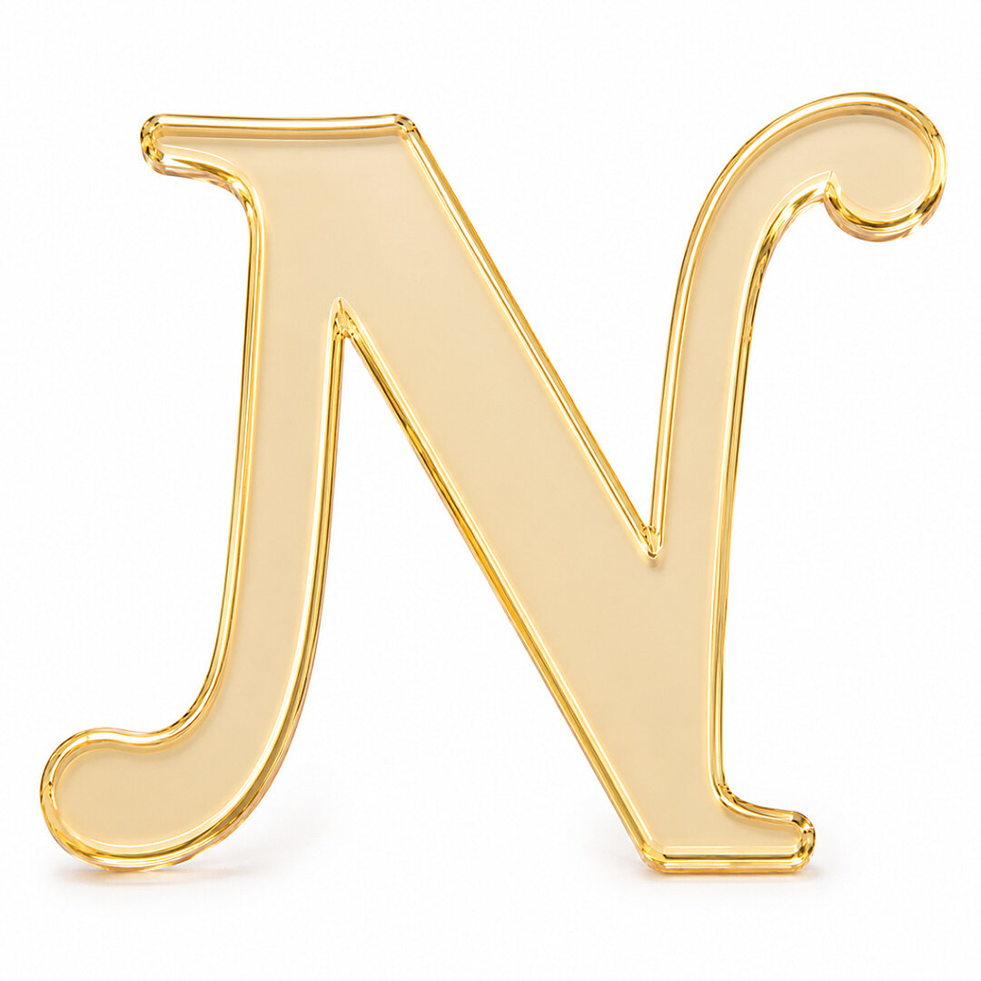 Pleksi Harf 4 cm Gold N 4 cm - 1