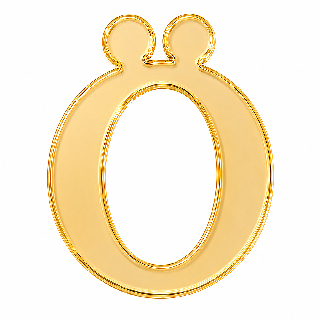 Pleksi Harf 4 cm Gold Ö 4 cm - Beysüs