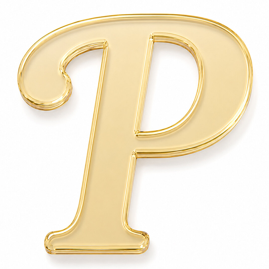 Pleksi Harf 4 cm Gold P 4 cm - Beysüs