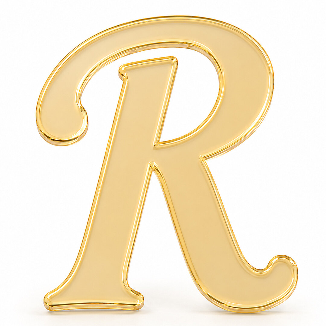 Pleksi Harf 4 cm Gold R 4 cm - Beysüs