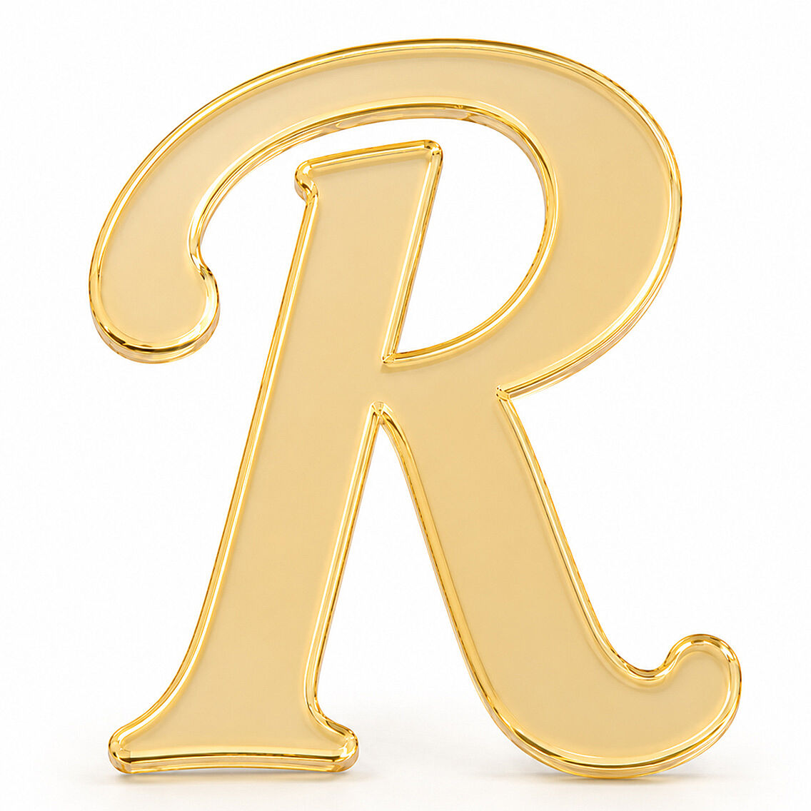 Pleksi Harf 4 cm Gold R 4 cm - 1