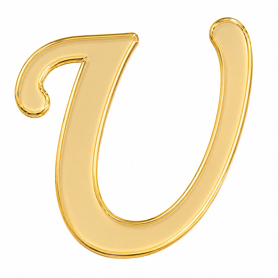 Pleksi Harf 4 cm Gold U 4 cm - 1