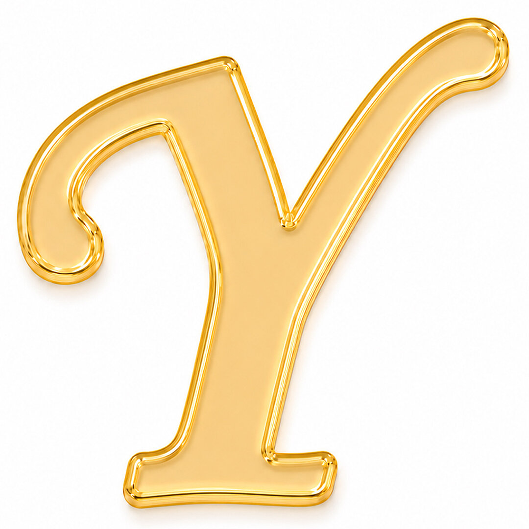 Pleksi Harf 4 cm Gold Y 4 cm - 1