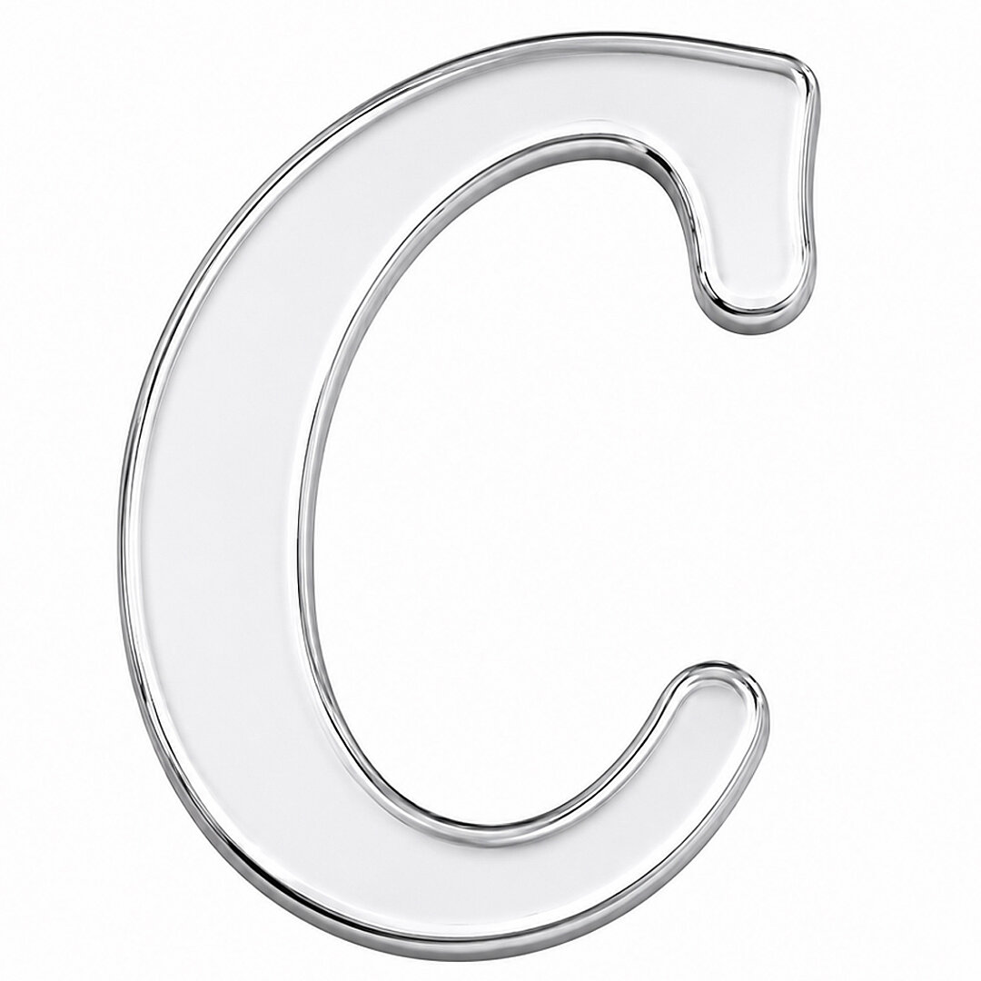 Pleksi Harf 4 cm Gümüş C 4 cm - Beysüs