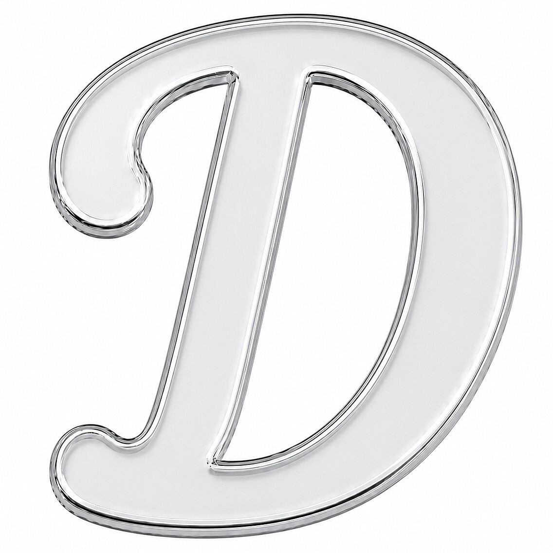 Pleksi Harf 4 cm Gümüş D 4 cm - 1
