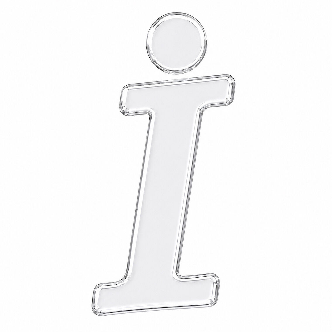 Pleksi Harf 4 cm Gümüş İ 4 cm - 1