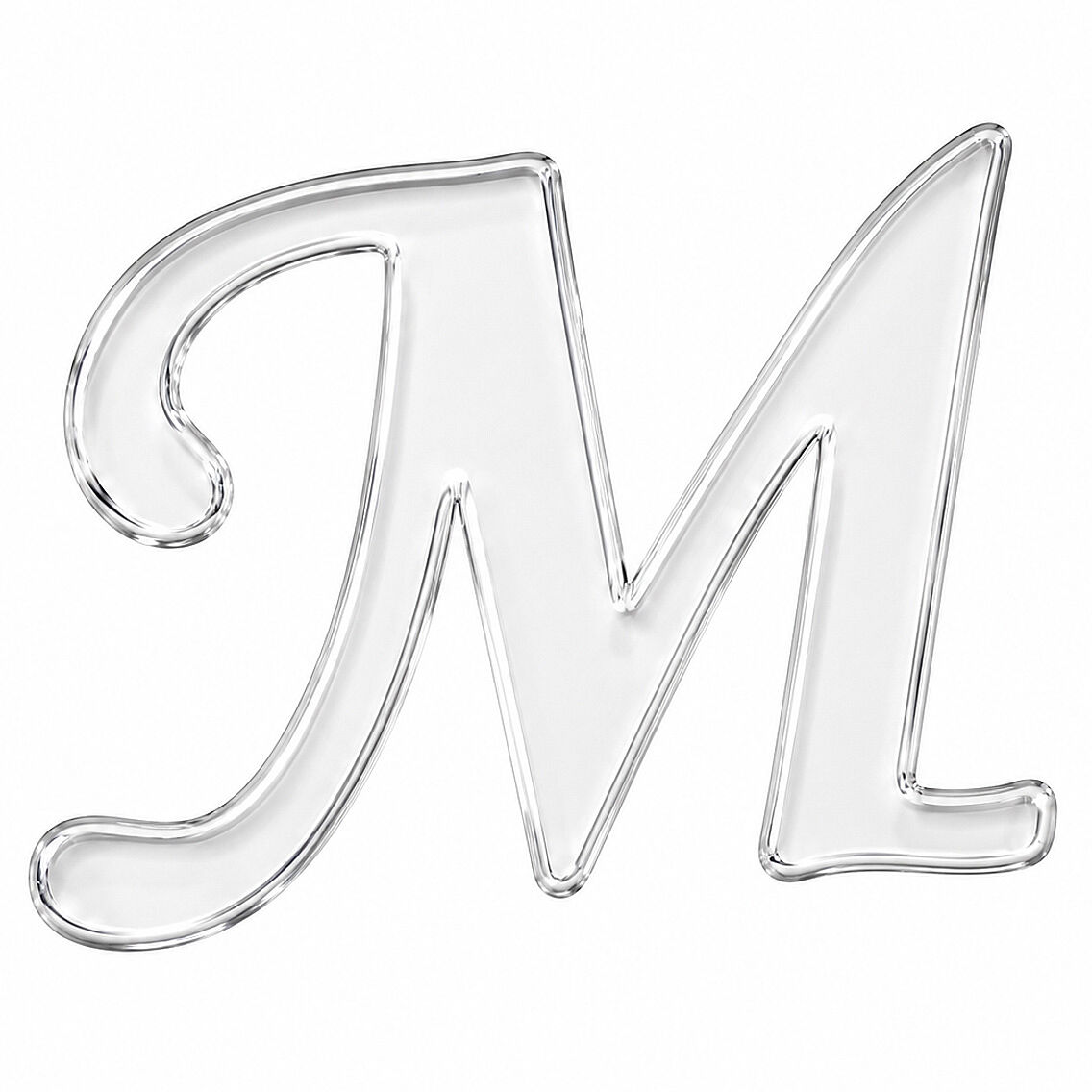 Pleksi Harf 4 cm Gümüş M 4 cm - 1