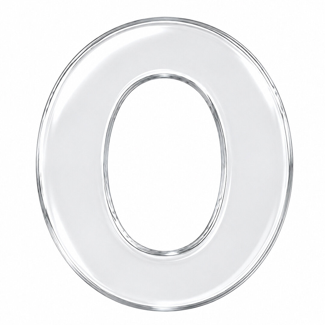 Pleksi Harf 4 cm Gümüş O 4 cm - 1
