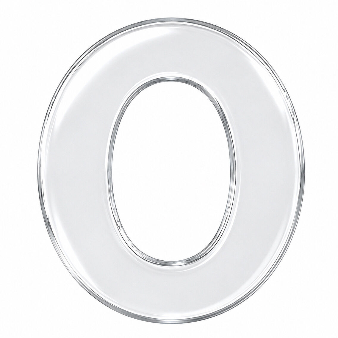 Pleksi Harf 4 cm Gümüş O 4 cm - 1