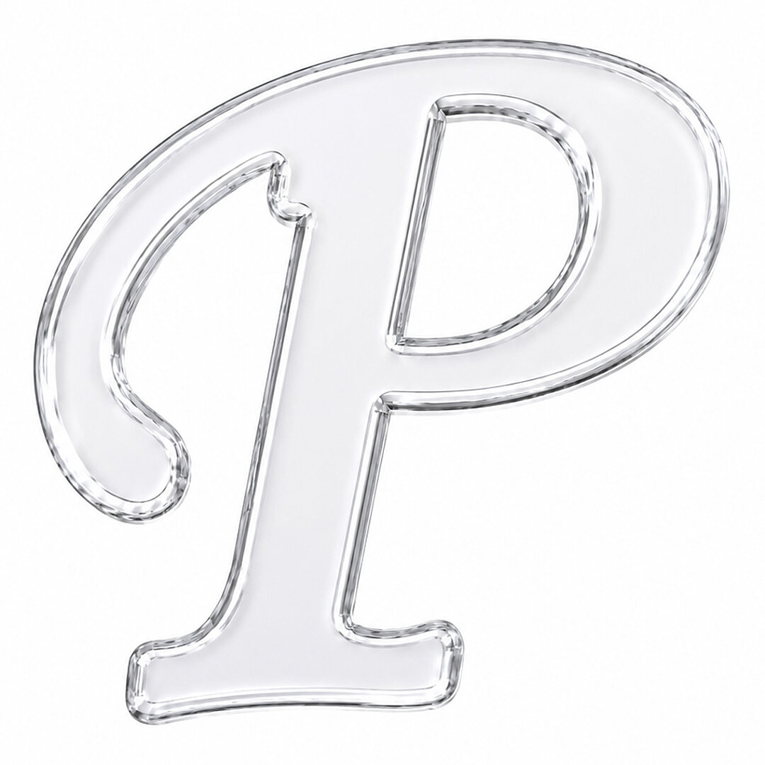 Pleksi Harf 4 cm Gümüş P 4 cm - 1