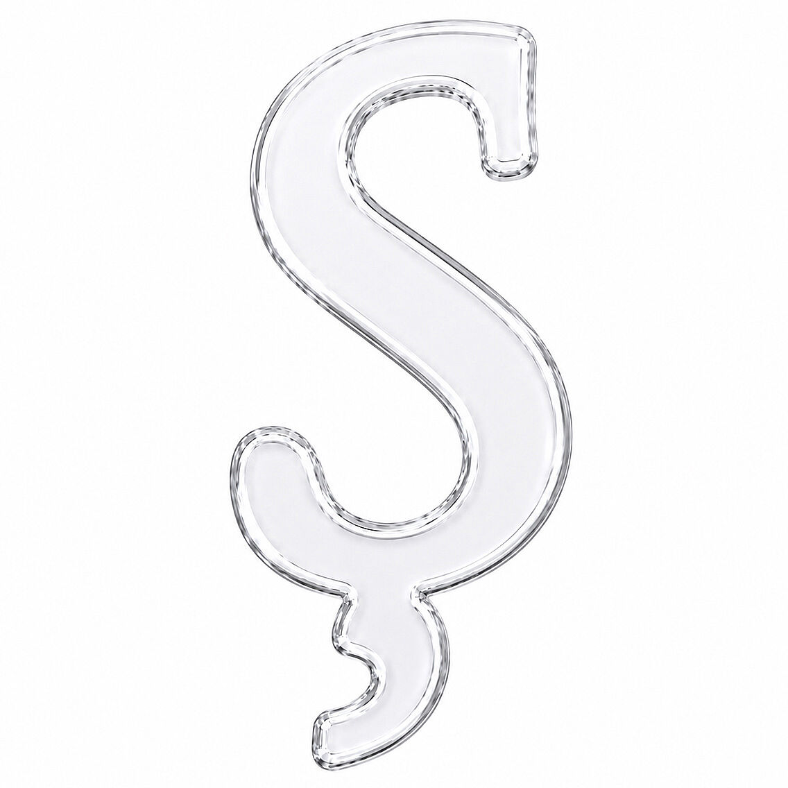 Pleksi Harf 4 cm Gümüş Ş 4 cm - 1