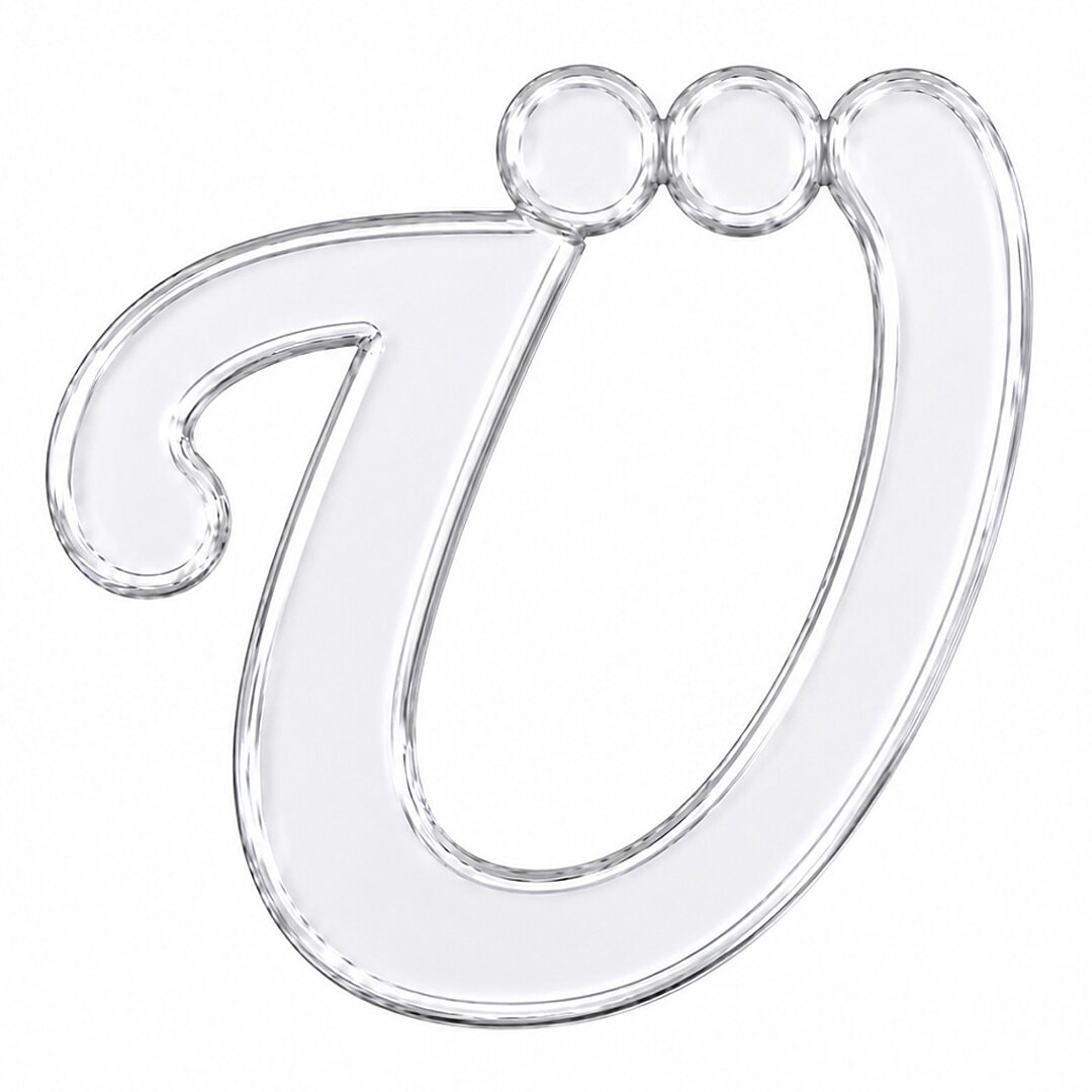 Pleksi Harf 4 cm Gümüş Ü 4 cm - 1
