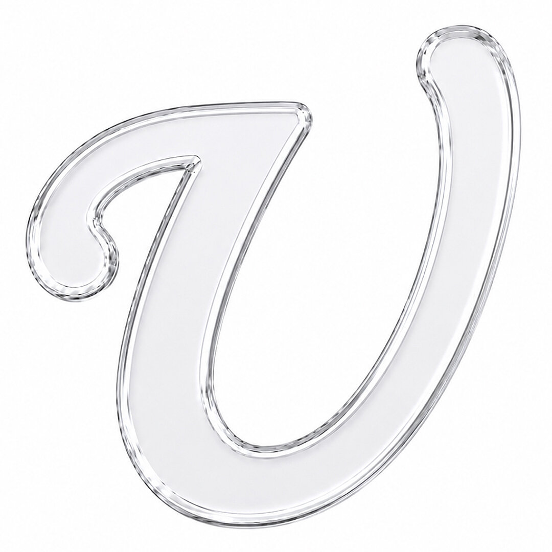 Pleksi Harf 4 cm Gümüş U 4 cm - Beysüs
