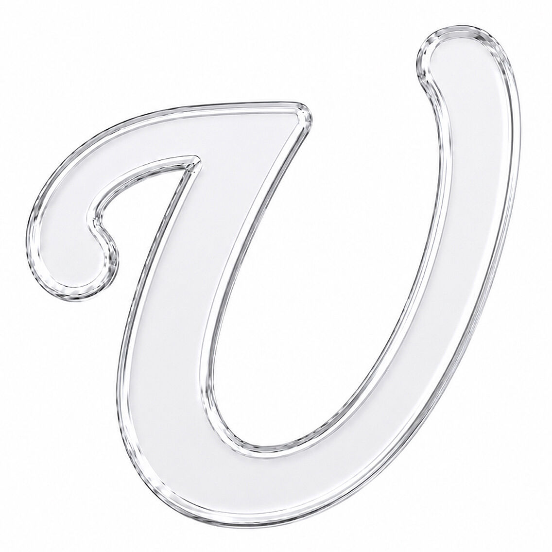 Pleksi Harf 4 cm Gümüş U 4 cm - 1