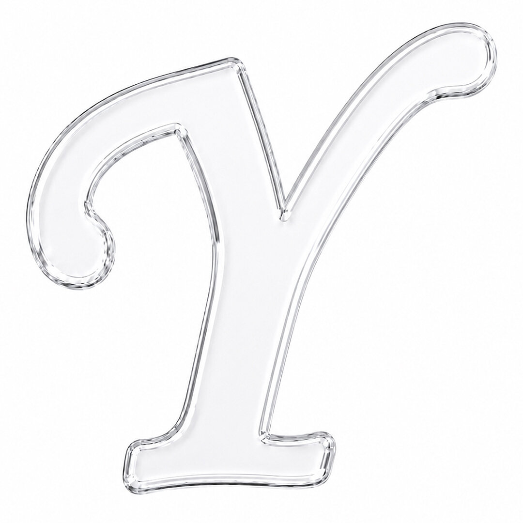 Pleksi Harf 4 cm Gümüş Y 4 cm - 1