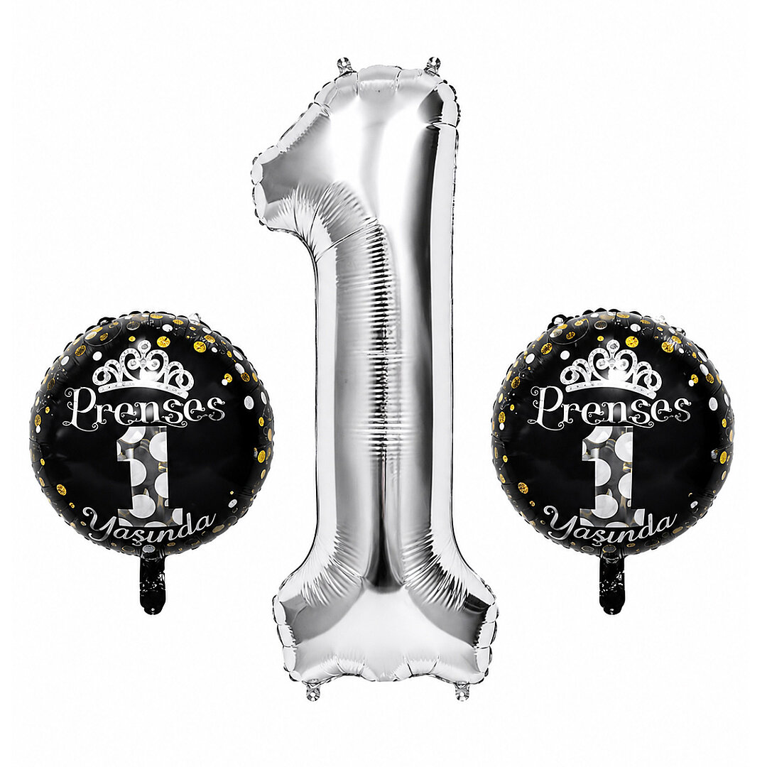Prenses 1 Yaşında Set Folyo Balon - 1