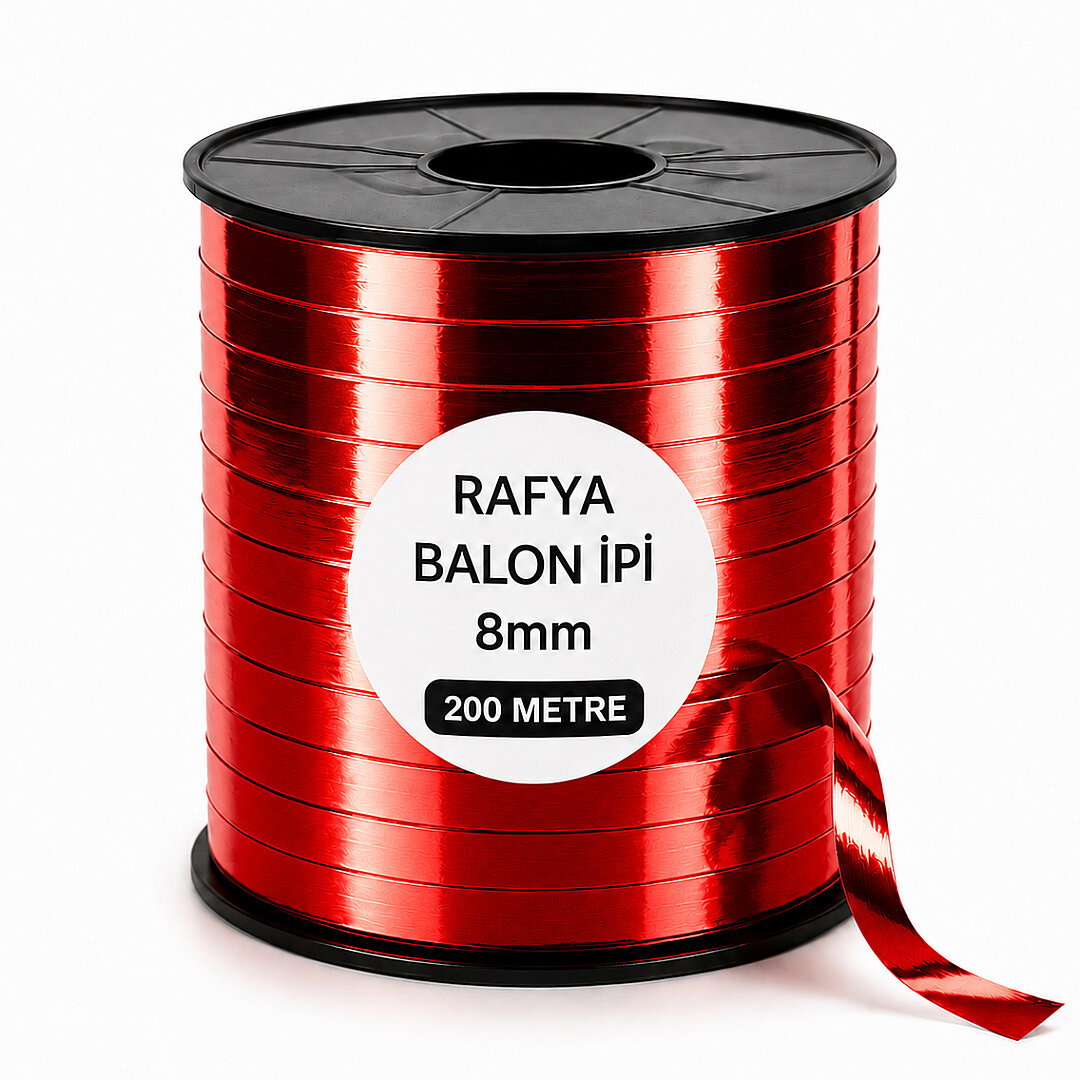 Rafya İp Parlak Kırmızı 200 m - 1