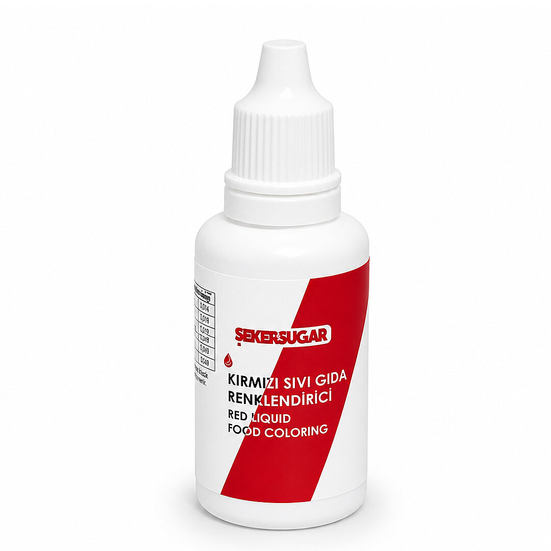 Renklendirici Yenilebilir Kırmızı Gıda Boyası 20 ml. - 2