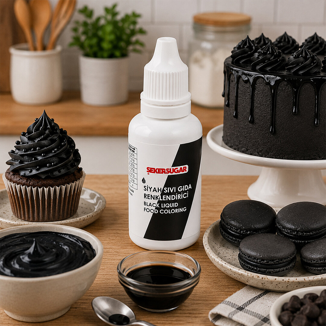 Renklendirici Yenilebilir Siyah Gıda Boyası 20 ml. - Beysüs