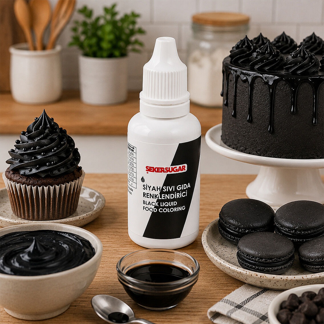 Renklendirici Yenilebilir Siyah Gıda Boyası 20 ml. - 1