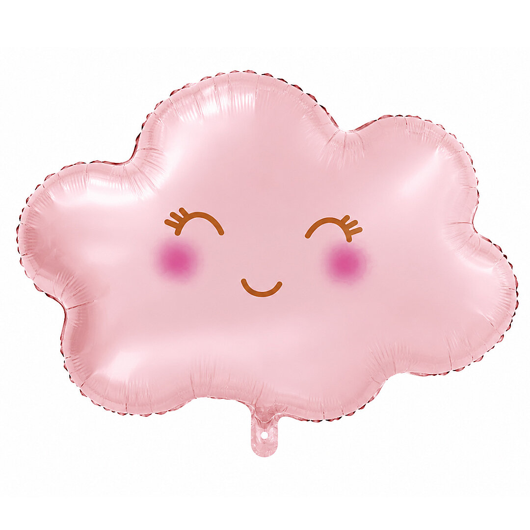 Retro Pembe Bulut Folyo Balon - 1