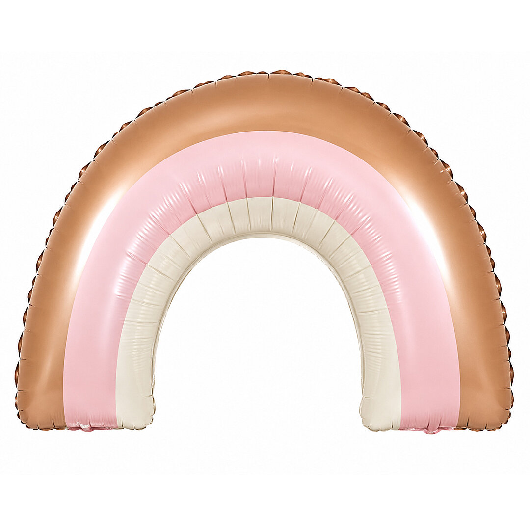 Retro Pembe Gökkuşağı Folyo Balon - 1