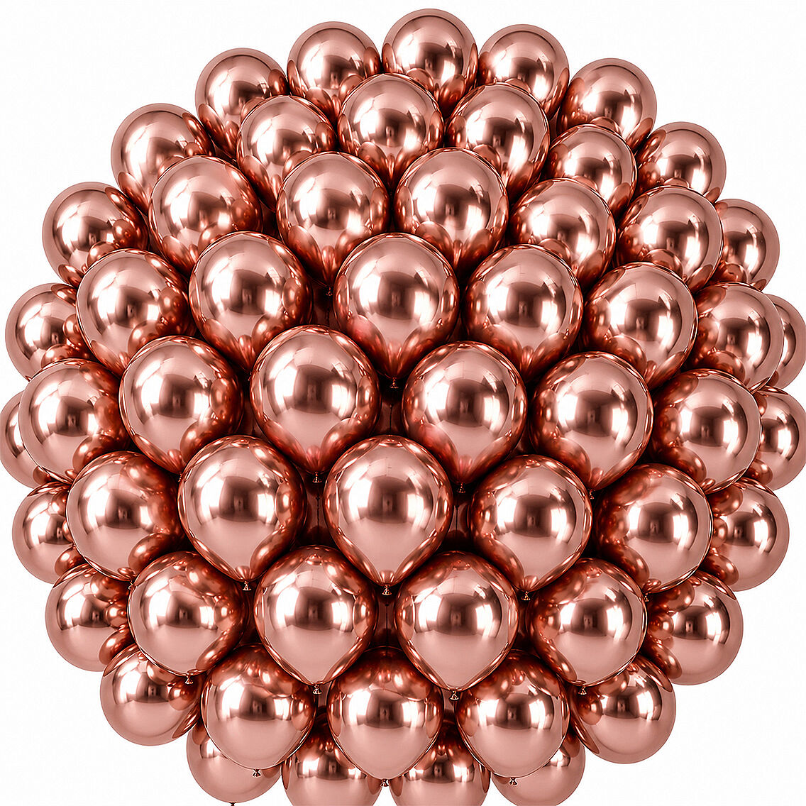 Rose Gold Renk Lateks krom Balon (30 cm) - 50 Adet - 1