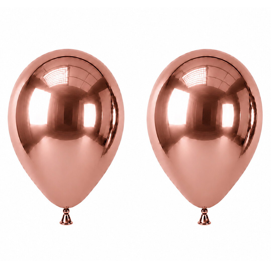 Rose Gold Renk Lateks krom Balon (45 cm) - 2 Adet - Beysüs