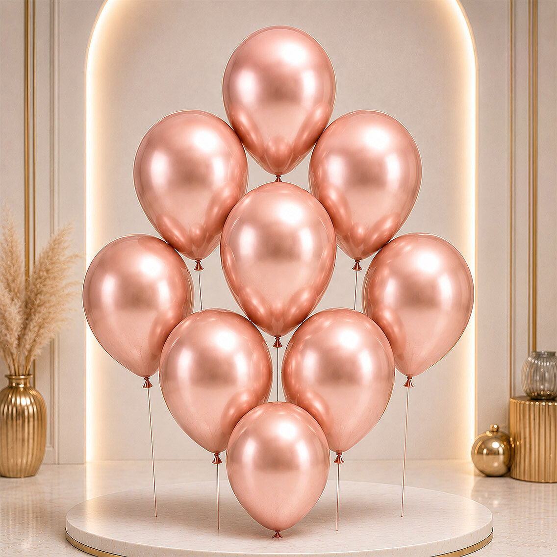 Rose Gold Renk Lateks krom Balon (45 cm) - 2 Adet - 2