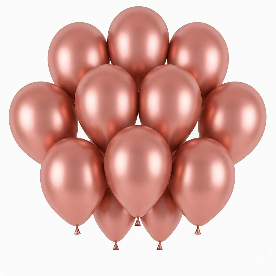 Rose Gold Renk Lateks Pastel Balon (30 cm) - 12 Adet - 1